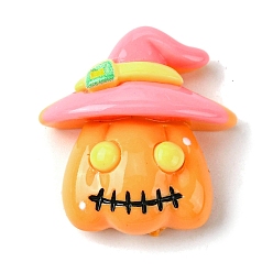 Тыква Кабошоны из непрозрачной смолы на тему Хэллоуина, тыква в шляпе ведьмы, 25.5x23.5x10.5 мм