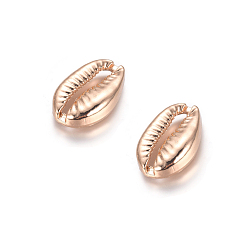Golden Alloy Beads, Cowrie Shell Shape, Golden, 19.5x12.5x4.5mm