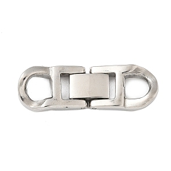 Нержавеющая Сталь Цвет 304 сгиб из нержавеющей стали, цвет нержавеющей стали, 37.5x12x4 мм, отверстие : 6.5x6.5 мм