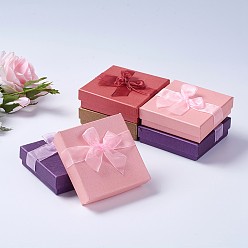 Mixed Color Valentines Day Gifts Boxes Packages Cardboard Bracelet Boxes, Mixed Color, about 9cm wide, 9cm long, 2.7cm high