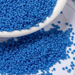 (RR4484) Duracoat Dyed Opaque Delphinium MIYUKI Round Rocailles Beads, Japanese Seed Beads, (RR4484) Duracoat Dyed Opaque Delphinium, 15/0, 1.5mm, Hole: 0.7mm, about 5555pcs/bottle, 10g/bottle
