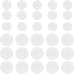 Прозрачный 80шт 2 стиль ПВХ противоскользящие накладки для стеклянной столешницы, стеклянный бампер столешницы, плоско-круглые, прозрачные, 18~24x2 мм, 40 шт / стиль