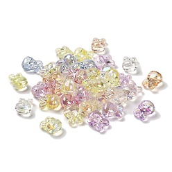 (52) Непрозрачная лаванда УФ-покрытие прозрачные радужные переливающиеся акриловые бусины, кролик, разноцветные, 18x13.5x10.5 мм, отверстие : 2.5 мм