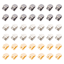 (52) Непрозрачная лаванда 180шт 3 цвет 202 обжимные концы ленты из нержавеющей стали, зажимы для шнурков, без галстука туфли с кружевными кончиками головы, разноцветные, 9.5x7 мм, отверстие : 1.4 мм, 60 шт / цвет