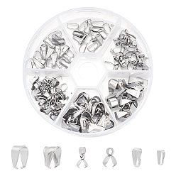 Нержавеющая Сталь Цвет 304 защелкивающиеся дужки из нержавеющей стали и защелкивающиеся дужки, цвет нержавеющей стали, 8x2 см, 120 шт / коробка