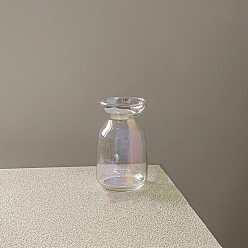 Прозрачный Стеклянная ваза миниатюрные украшения, аксессуары для домашнего кукольного домика с микро-ландшафтом, притворяясь опорными украшениями, прозрачные, 80x145 мм