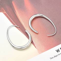 Платина 304 Серьги-капли из нержавеющей стали с подвесками, платина, 29.5x3 мм