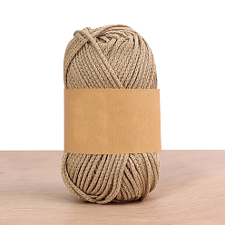 Светло-коричневый Хлопчатобумажные нити, для вязания крючком принадлежности, загар, 2 мм, около 92.96 ярдов (85 м) / моток