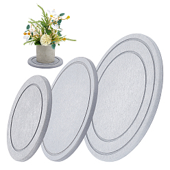 Серый 3шт. 3 стили диатомитовых земляных подстилок для цветочных горшков, плоско-круглые, серые, 151~251x8.5 мм, 1 шт / стиль