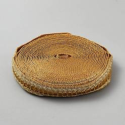 Золотистый Полиэфирная лента, плетеная лента с вышивкой, для аксессуаров для одежды, золотые, 1 дюйм (24 мм), около 50.00 ярдов (45.72 м) / рулон