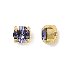 20410 Tanzanite Preciosa® maxima crystal в пришивной чашке, чешский хрусталь, с настройками латуни, 719 37 085 шатон (круглый), золотые, 20410 танзанит, ss 29 (6.15~6.35 мм)