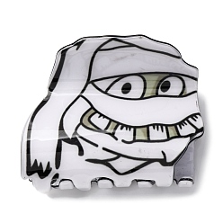 Другие Заколка для волос из ПВХ в виде когтя на тему Хэллоуина, аксессуары для волос для женщин и девочек, мумия, 47x58x47.5 мм