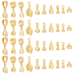 Золотой 60шт 10 стили латунные ледорубы для изготовления подвесок, без кадмия, без никеля и без свинца, золотые, 9~25 мм, 6 шт / стиль