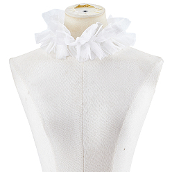 Белый Кружевной воротник с оборками, съемные накладные воротники, белые, 1200 мм