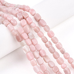 Розовый Опал Натуральный розовый опал бусы пряди, самородки, упавший камень, 3.5~8.5x4.5~7.5x4.5~7.5 мм, отверстие : 0.7 мм, около 53~60 шт / нитка, 14.96~15.55 дюйм (38~39.5 см)