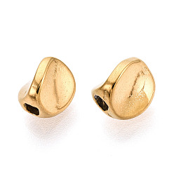 Настоящее золото 18K 316 бусины из хирургической нержавеющей стали, спираль, реальный 18 k позолоченный, 6x5x5 мм, отверстие : 0.9~1.2 мм