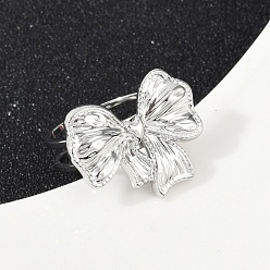 Нержавеющая Сталь Цвет 304 из нержавеющей стали манжеты кольца, бантом, цвет нержавеющей стали, 21x17.5 мм, внутренний диаметр: 17 мм