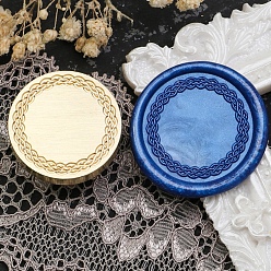 Круглые Цветочная рамка, латунные головки штампов, для сургучной печати, изготовление свадебных приглашений, золотые, круглые, 25x14 мм, внутренний диаметр: 7.5 мм