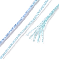 Light Sky Blue 10 Skeins 6-Ply Polyester Embroidery Floss, Cross Stitch Threads, Segment Dyed, Light Sky Blue, 0.5mm, about 8.75 Yards(8m)/skein