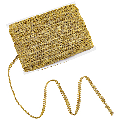 (932FM) Темно-синий аква-матовый с подкладкой Кружевная отделка из полиэфирного волокна, для одежды, швейных принадлежностей, темно-золотистые, 3/8 дюйм (10.5 мм)