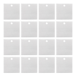 Platinum Aluminium Pendants, Stamping Blank Tag, Name Plate, Business Card Blanks, Square, Platinum, 25x25x1.5mm, Hole: 2.5mm, 30pcs/box