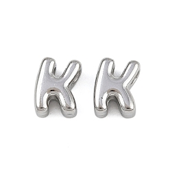 Letter K 304 прелести нержавеющей стали, буквы, Письмо K, 7x5.5x3.5 мм, отверстие : 1.8 мм