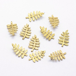 Без Покрытия Латунные подвески, без свинца, без кадмии и без никеля, лист, сырой (без покрытия), 15x8x0.5 мм, отверстие : 1 мм