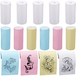 (52) Непрозрачная лаванда 3 наборы 2 стили рулон бумаги для прямой термопечати, бумага для печати, разноцветные, 55~56 мм