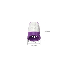 Pourpre Protège-doigts en silicone et en plastique, pour les outils de couture, pourpre, 28.6x19.3mm