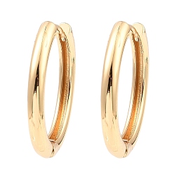 Light Gold Латунные английском замке Серьги-кольца, золотой свет, 23x24.5x3 мм