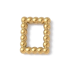 Rectangle 304 витые соединительные кольца из нержавеющей стали, реальный 18 k позолоченный, прямоугольные, 5x6.5x1 мм, Внутренний диаметр: 2.5x4 mm