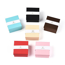 (52) Непрозрачная лаванда 6шт. 6цвета картонные коробки для хранения ювелирных изделий и часов, для часов браслеты, с белой подушкой внутри, квадратный, разноцветные, 8.9x8.9x5.3 см, 1 шт / цвет