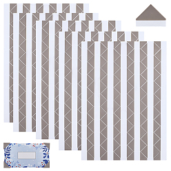 Gris Pegatinas autoadhesivas para esquinas de papel fotográfico, para álbum de recortes con marco de bricolaje, album de fotos, triángulo, gris, 104x146x0.5 mm