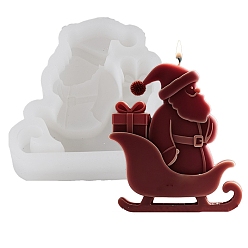 Белый Силиконовые формы для свечей своими руками, для изготовления свечей, Дед Мороз, белые, 105x104x30 мм