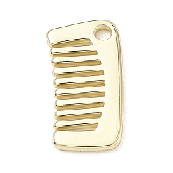 Golden Alloy Pendants, Comb Charms, Golden, 22.5x12x2mm, Hole: 2.5mm