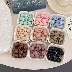 (52) Непрозрачная лаванда Непрозрачные акриловые бусины, рондель, граненые, разноцветные, 15.5~16x14 мм, отверстие : 6.7 мм