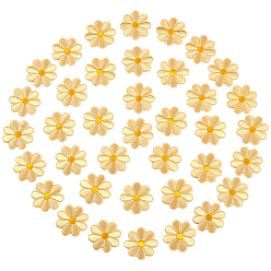 Светло-хаки 50 шт. Компьютеризированная вышивка на ткани утюгом / пришивание заплат, аксессуары для костюма, аппликация, подсолнечник, светлый хаки, 40x1.5 мм