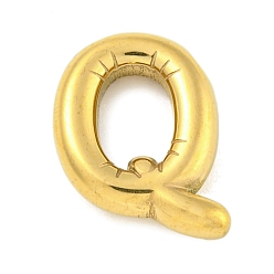 Letter Q Ионное покрытие (ip) 304 подвески из нержавеющей стали, шарм-буква, золотые, Буква Q, 20x17.5x5 мм, отверстие : 2.5x1.5 мм