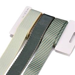 Темно-оливково-зеленый 9 ярдов 3 стилей полиэфирной ленты, для поделок своими руками, бантики для волос и украшение подарка, Цветовая палитра зеленого авокадо, темно-оливковый зеленый, 1~1-1/8 дюйм (25~28 мм), около 3 ярдов / стиль