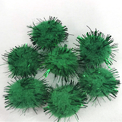 Зеленый Ручной работы поделок кукла ремесло Pom Pom Pom Pom пряжи шарики, с металлического корда, зелёные, 1.5 см, около 1000 шт / упаковка