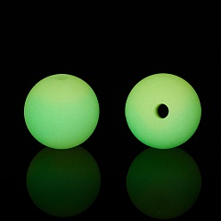 Yellow Green Two Tone Luminous Silicone Beads, DIY Nursing Necklaces and Bracelets Making, Round, Yellow Green, 11.5mm, Hole: 2mm