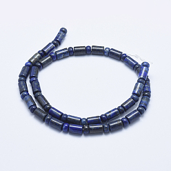 Lapis Lazuli Natural Lapis Lazuli Beads Strands, Dyed, Column, Column: 9x6mm, Flat Round: 6x3.5mm, Hole: 1mm, about 31pcs/strand, 15.94 inch(40.5cm)