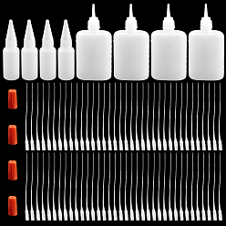 Белый 4 шт. пластиковые бутылки-сжиматели, прямоугольные, с 4шт. пластиковых бутылок с крышкой, 4 шт. пластиковые бутылки с клеем, 200шт. пластик 502 резиновый шланг для капельницы, белые