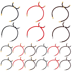 (52) Непрозрачная лаванда 18 шт. 6 цвета нейлоновый шнур слайдер изготовление браслета, с металлическая фурнитурой, разноцветные, 4-1/2~4-3/4 дюйм (11.5~12 см), 3 шт / цвет