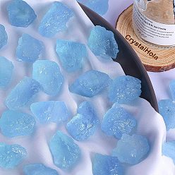 Аквамарин Необработанный натуральный аквамарин, для ароматического диффузора, обмотка провода, исцеление кристаллами викки и рейки, дисплей украшения, 20 мм