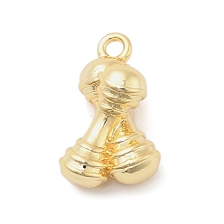 Золотой Латунные подвески, костяные амулеты, золотые, 14.5x9x7 мм, отверстие : 1.5 мм