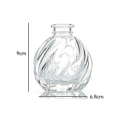 Прозрачный Стеклянная ваза с тиснением, украшение дома гидропо ниша ваза для растений ваза для цветов, прозрачные, 6.8x9 см