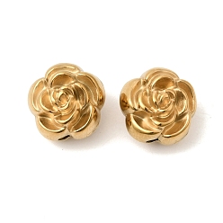 Золотой 304 из нержавеющей стали бусы, цветок, ионное покрытие (ip), золотые, 12x12.5x9.5 мм, отверстие : 1.6 мм