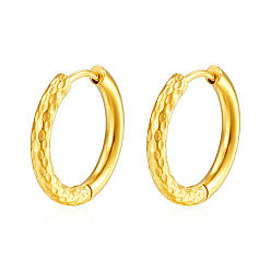 Золотой Стильные 304 из нержавеющей стали обруч серьги, золотые