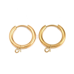 Золотой 316 серьги с обручем из нержавеющей стали, с петлей, ионное покрытие (ip), долговечный, золотые, 17.5x2.5 мм, отверстие : 2.5 мм, штифты : 1 мм